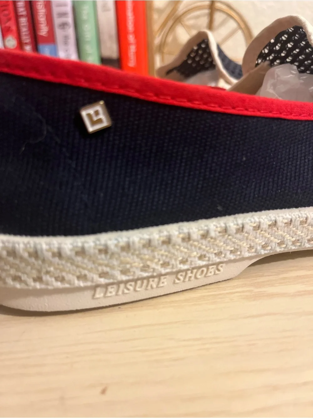 Riviera Woven Slip-On Loafers with Red Trim